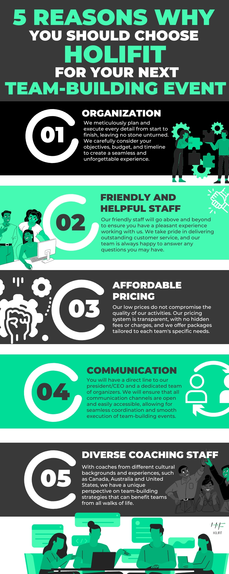White Colorful Modern Strategies Team Infographic 1 1 | HoliFit